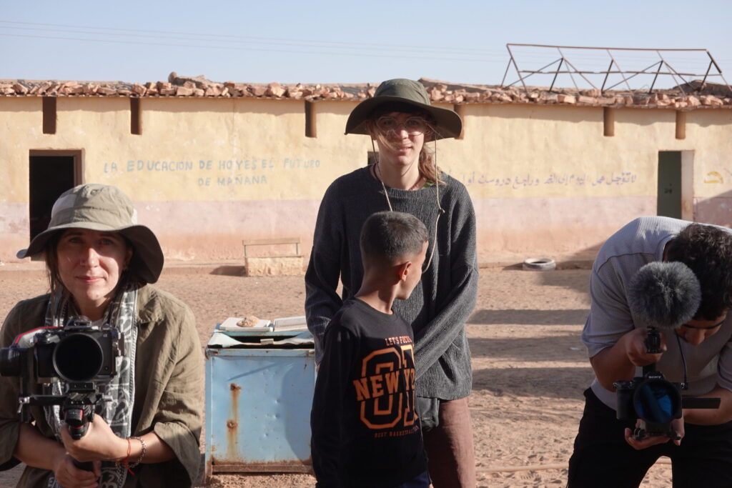 Leggenda del deserto - foto backstage con Elisabetta Giannini sul set